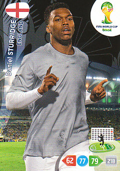 Daniel Sturridge England Panini 2014 World Cup #141